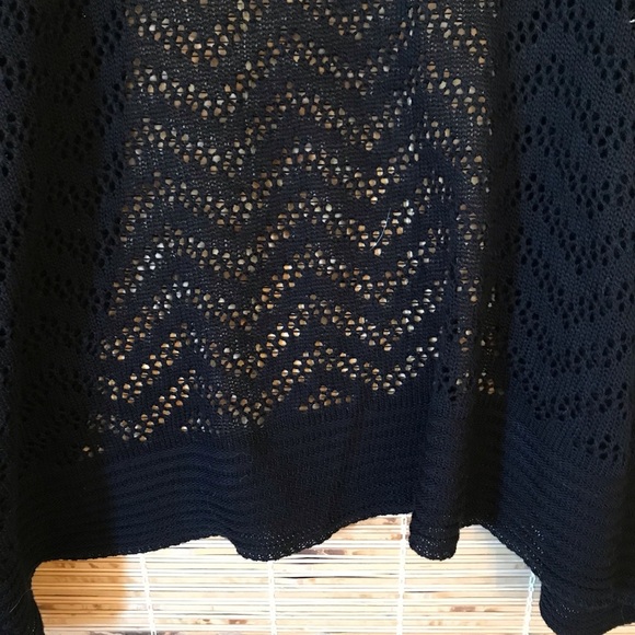 Intriguing Threads Black Made in USA Chevron Lace Jacket Cover-up Size 3X - Picture 4 of 5